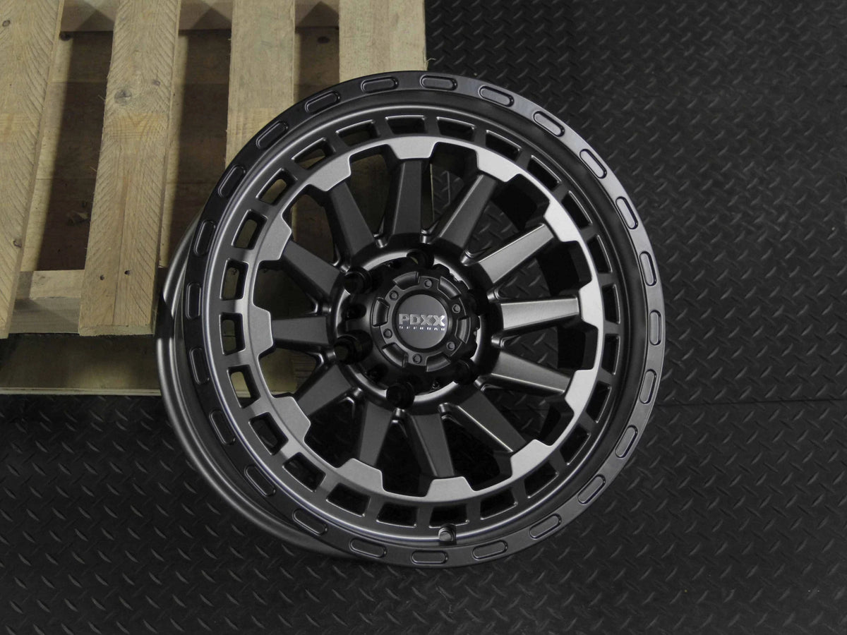 PDXX OFFROAD l BEAST SATIN GUNMETAL W/ BLACK RING