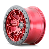 DIRTY LIFE 9303 DT-1 - SIMULATED BEADLOCK RING CRIMSON CANDY RED