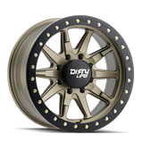 DIRTY LIFE 9304 DT-2 - SIMULATED BEADLOCK RING SATIN GOLD