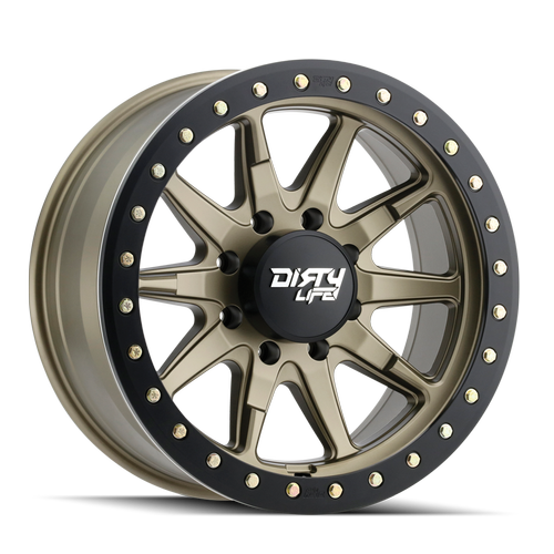 DIRTY LIFE 9304 DT-2 - SIMULATED BEADLOCK RING SATIN GOLD