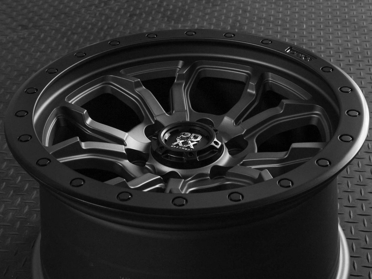PDXX OFFROAD l FURY SATIN GUNMETAL W/BLACK RING