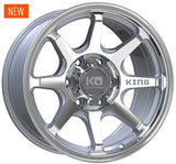 KING WHEELS GRAPPLER MACHINED SILVER