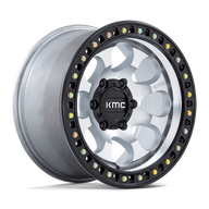 KMC RIOT MACHINED W/ SATIN BLACK LIP