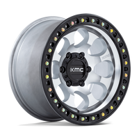 KMC RIOT MACHINED W/ SATIN BLACK LIP