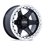 KMC VI BEADLOCK SATIN BLACK W/ MACHINED RING