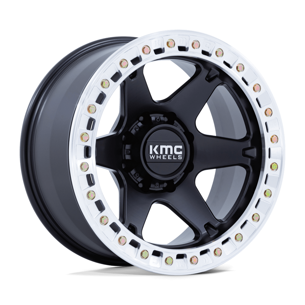 KMC VI BEADLOCK SATIN BLACK W/ MACHINED RING