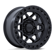 KMC TORX MATTE BLACK W/ GLOSS BLACK LIP