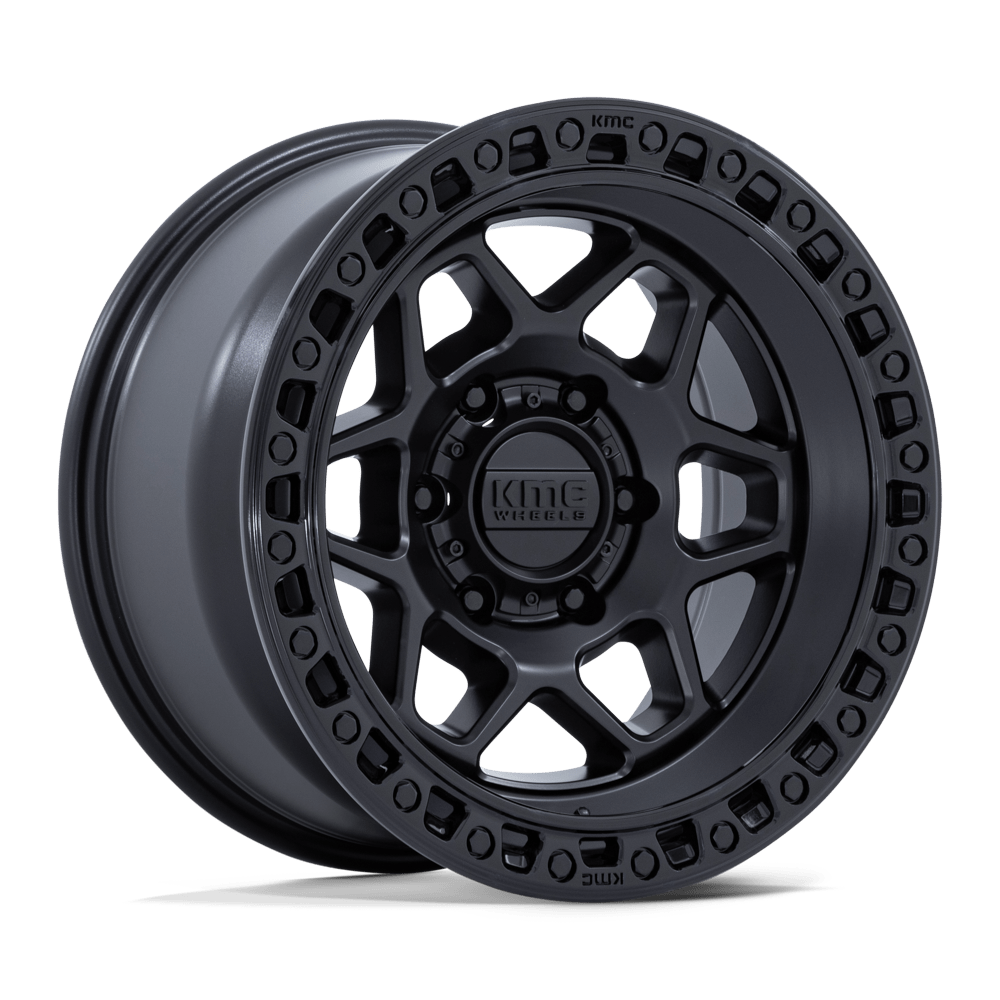 KMC TORX MATTE BLACK W/ GLOSS BLACK LIP