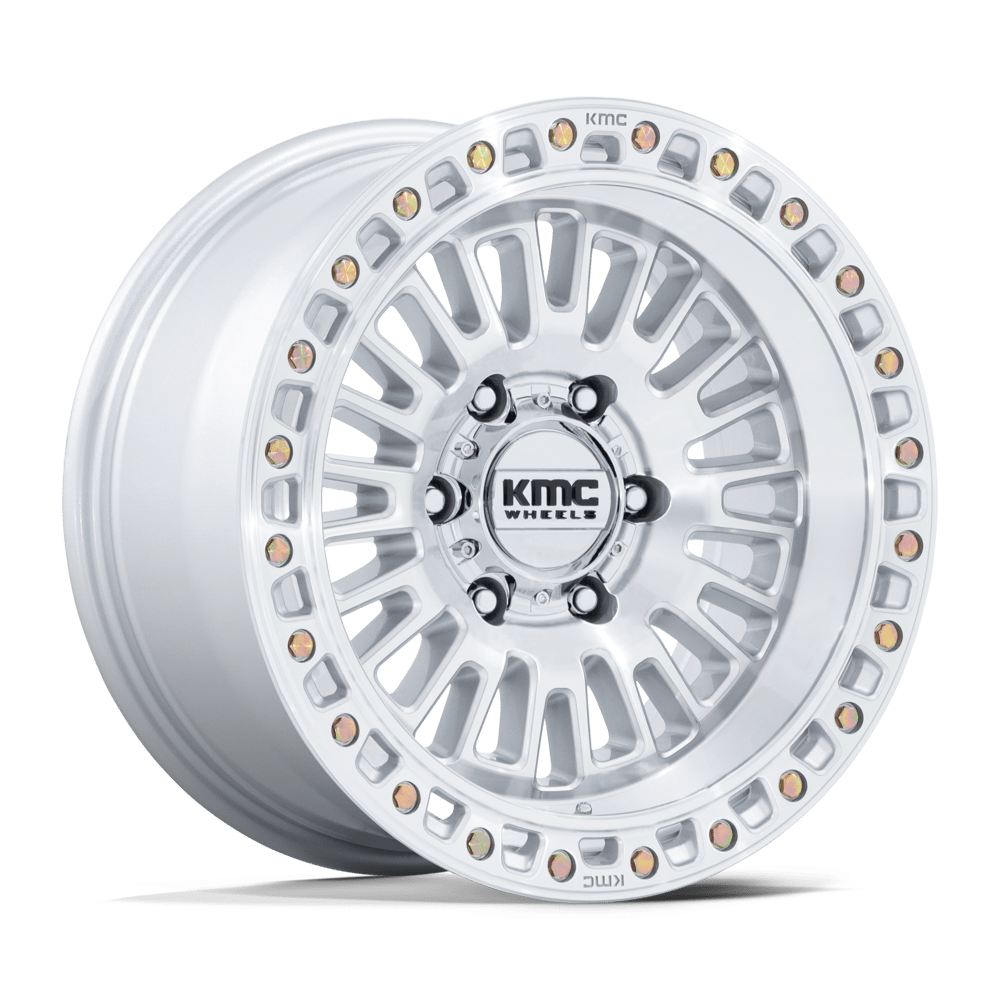 KMC AZTEC GLOSS SILVER W/ MACHINED FACE